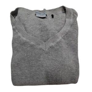 PrAna Sweater Gray V-Neck Relaxed Comfy Neutral XL